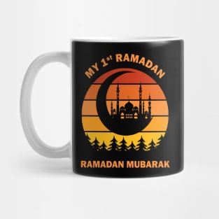 My First Ramadan 1st Ramadan Mubarak Ramadan Kareem Mosque Crescent Dawn Dusk Gift Mug